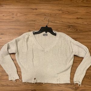 Cropped Grey Sweater